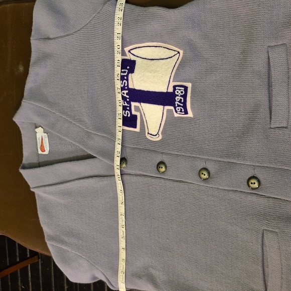 DehenKnittingCo.varsity SweaterSz.42. Date1979/1981. SFASU.VintageCollege(#1835) - Picture 8 of 11